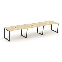 Style Project Стол переговорный SN-4T2.SPRG-021 Акация Лорка/Металл Антрацит/Заглушка Металл Антраци