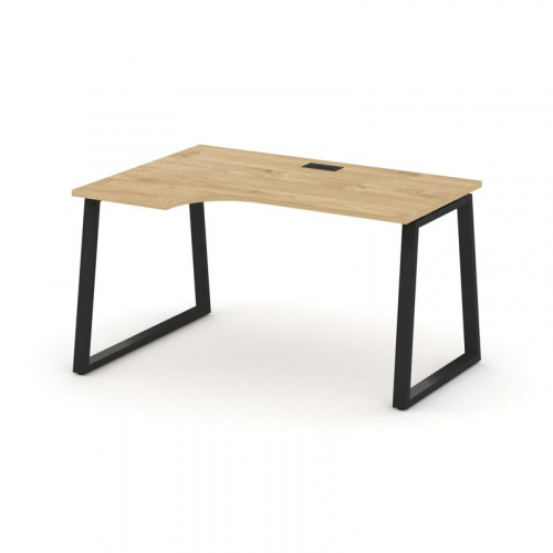 Style Project Стол рабочий эргоном. SN-6T1.SPA-021(L) Акация Лорка/Металл Антрацит/Заглушка Пластик