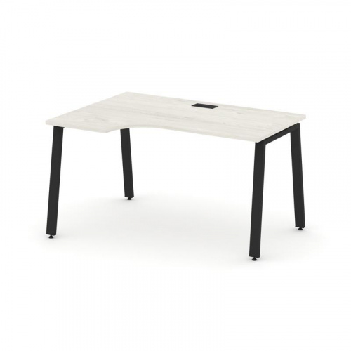 Style Project Стол рабочий эргоном. SN-6A.SPA-001(L) Антрацит/Металл Белый 1380*600/980*750 фото 3