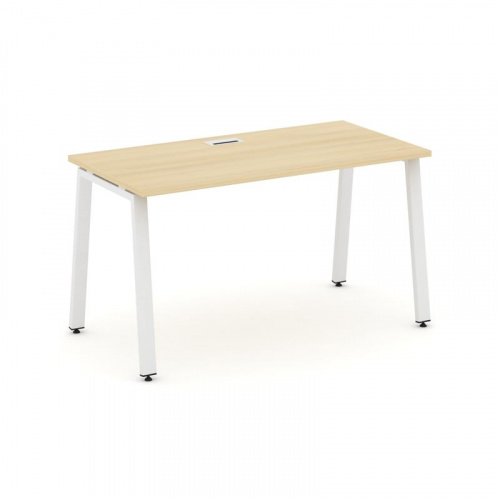 Style Project Стол письменный SN-6A.SP-013 Тиквуд Светлый/Металл Белый 1380*700*750 фото 16