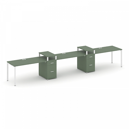 Бенч-система на 3 места с 2 опорными тумбами Concept CN.ORS-456