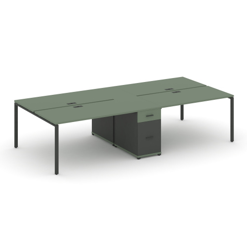 Бенч-система на 4 места с 1 опорной тумбой Concept CN.DRS-422 фото 2