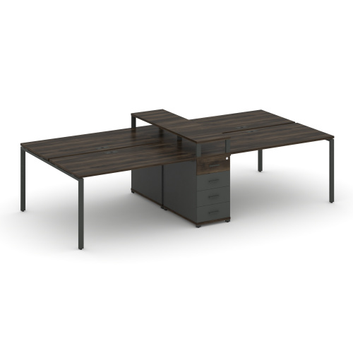 Бенч-система на 4 места с 1 опорной тумбой Concept CN.DRS-435 фото 3