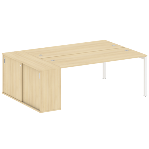 Бенч-система с шкафом-купе на П-обр. м/к Metal System Quattro 50БП.РС-СШК-1.5 фото 15