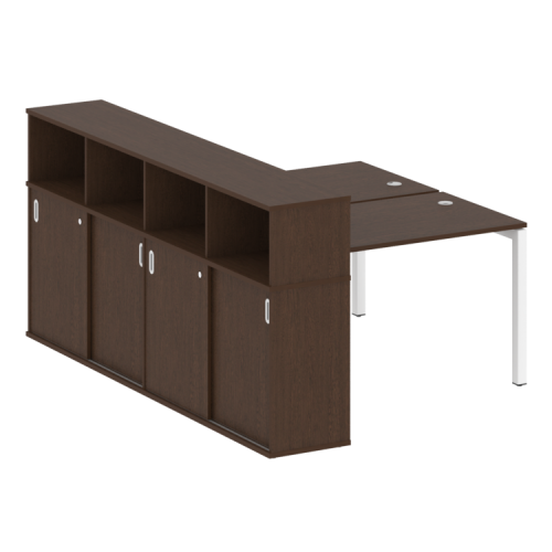 Бенч-система с шкафом-купе на П-обр. м/к Metal System Quattro 50БП.РС-СШК-4.2 фото 6