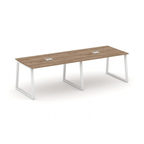 Style Project Стол переговорный SN-6T1.SPRG-014 Акация Лорка/Металл Антрацит/Заглушка Металл Антраци фото 12