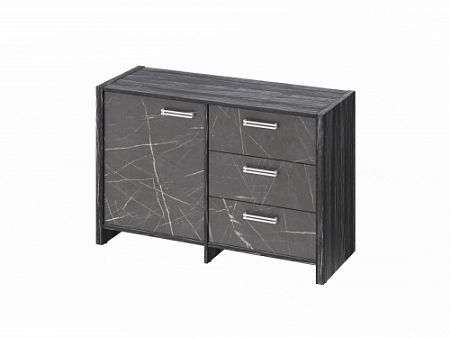 Тумба двухсекционная FI-12-01.G. Древесина Графит/Камень Пьетра Гриджиа черный