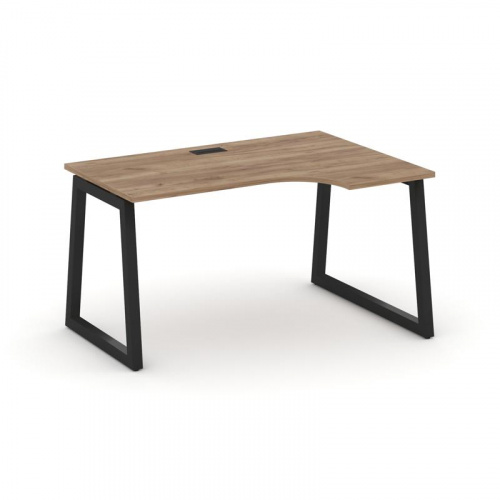 Style Project Стол рабочий эргоном. SN-5T1.SPA-002(R) Акация Лорка/Металл Антрацит/Заглушка Пластик фото 4