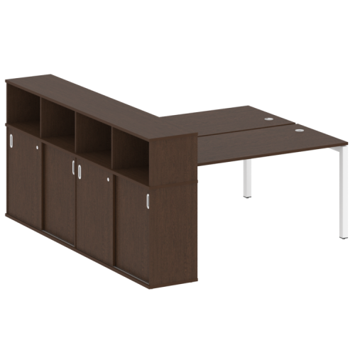 Бенч-система с шкафом-купе на П-обр. м/к Metal System Quattro 50БП.РС-СШК-4.4 фото 6