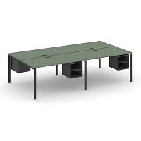 Бенч-система на 4 места с подвесными тумбами Concept CN.DRS-126