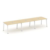 Style Project Стол переговорный SN-5A.SPRG-023 Акация Лорка/Металл Белый 4410*980*750