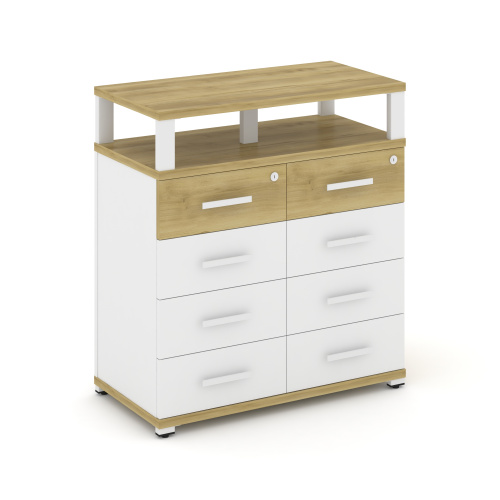 Тумба приставная c 8 ящиками и надставкой Concept CN.TSP-015 W фото 3