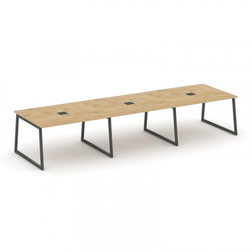 Style Project Стол переговорный SN-4T1.SPRG-054 Акация Лорка/Металл Антрацит/Заглушка Металл Антраци фото 4