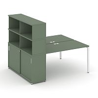 Бенч-система с опорным шкафом-купе с надставкой Concept CN.DRS-242