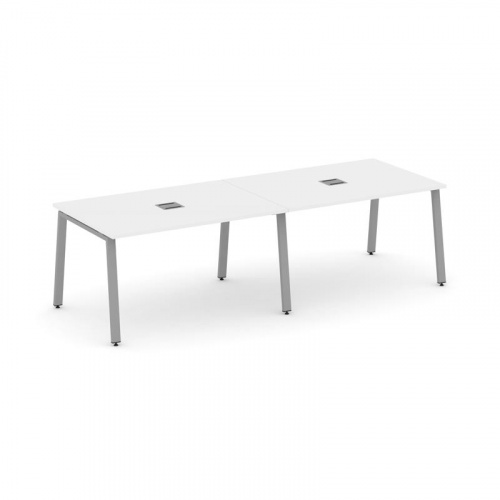 Style Project Стол переговорный SN-6A.SPRG-014 Тиквуд Светлый/Металл Белый 3160*980*750 фото 5