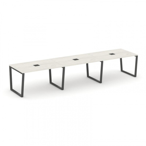 Style Project Стол переговорный SN-6T2.SPRG-021 Акация Лорка/Металл Антрацит/Заглушка Металл Антраци фото 24