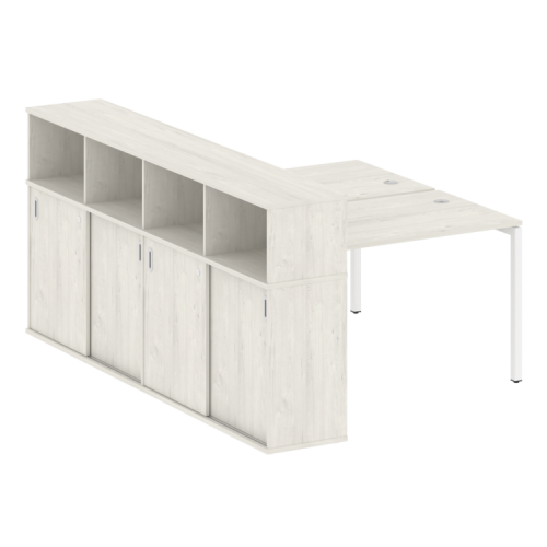 Бенч-система с шкафом-купе на П-обр. м/к Metal System Quattro 40БП.РС-СШК-4.2 фото 7