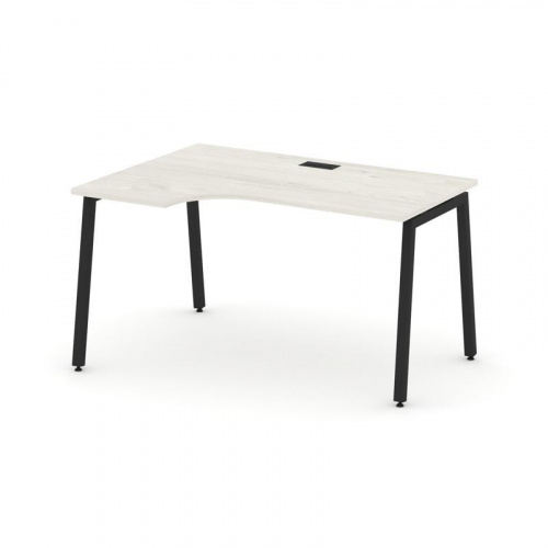 Style Project Стол рабочий эргоном. SN-4A.SPA-012(L) Акация Лорка/Металл Белый 1580*700/980*750 фото 2