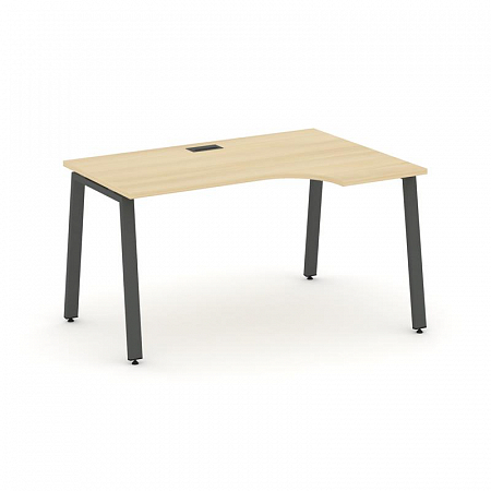 Style Project Стол рабочий эргоном. SN-6A.SPA-011(R) Акация Лорка/Металл Антрацит 1380*700/980*750