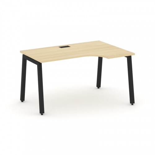 Style Project Стол рабочий эргоном. SN-5A.SPA-002(R) Дуб Табак/Металл Антрацит 1580*600/980*750