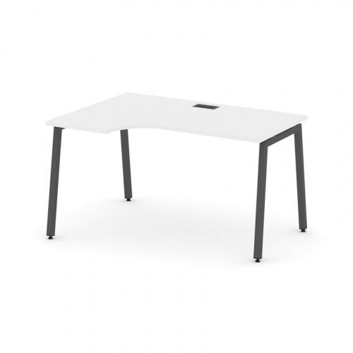 Style Project Стол рабочий эргоном. SN-4A.SPA-012(L) Акация Лорка/Металл Белый 1580*700/980*750 фото 16