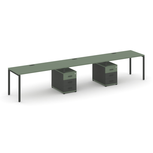 Бенч-система на 3 места с 2 опорными тумбами Concept CN.ORS-335 фото 2