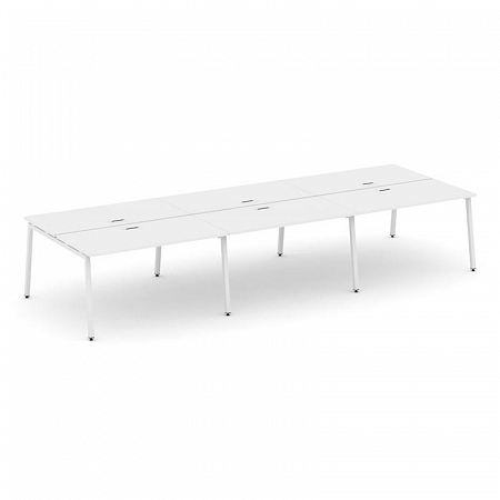 Style Project Рабочая станция 2-х сторон. SN-4A.DRS-063 Белый/Металл Белый 4140*1232*750