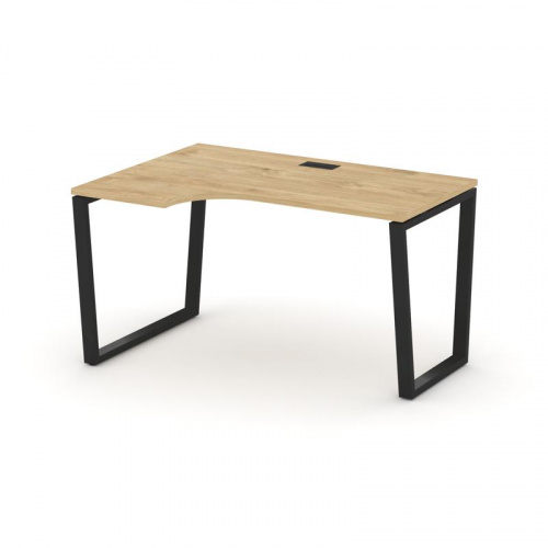 Style Project Стол рабочий эргоном. SN-6T2.SPA-012(L) Акация Лорка/Металл Антрацит/Заглушка Пластик