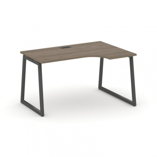 Style Project Стол рабочий эргоном. SN-4T1.SPA-021(R) Акация Лорка/Металл Антрацит/Заглушка Пластик фото 9