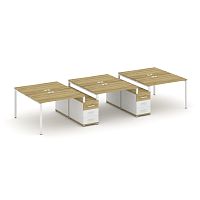 Бенч-система на 6 мест с 2 опорными тумбами Concept CN.DRS-334