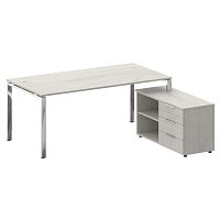 Стол руководителя с тумбой Metal System Direct БГ.СРТ-5.9 (R)