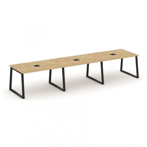 Style Project Стол переговорный SN-6T1.SPRG-021 Акация Лорка/Металл Антрацит/Заглушка Металл Антраци