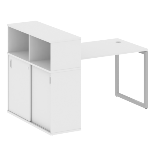 Стол офисный с шкафом-купе на О-обр. м/к Metal System Quattro 40БО.РС-СШК-3.2 фото 14