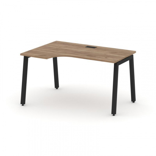 Style Project Стол рабочий эргоном. SN-5A.SPA-001(L) Дуб Наварра/Металл Антрацит 1380*600/980*750 фото 3