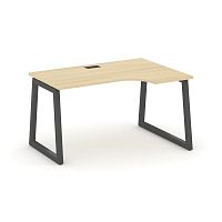 Style Project Стол рабочий эргоном. SN-5T1.SPA-002(R) Акация Лорка/Металл Антрацит/Заглушка Пластик