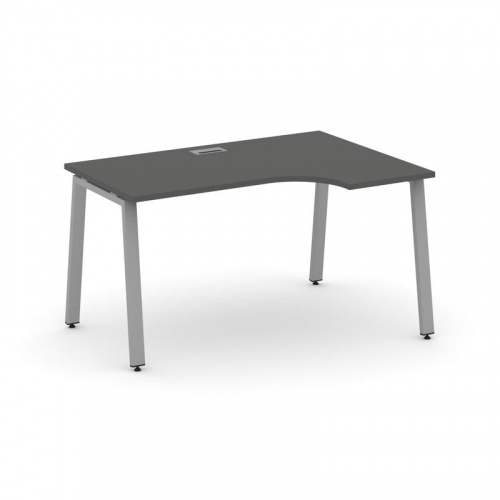 Style Project Стол рабочий эргоном. SN-6A.SPA-022(R) Антрацит/Металл Белый 1580*800/980*750 фото 4