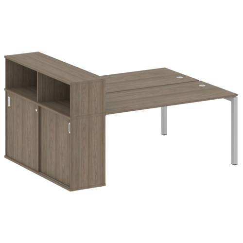 Бенч-система с шкафом-купе на П-обр. м/к Metal System Quattro 50БП.РС-СШК-2.4 фото 2