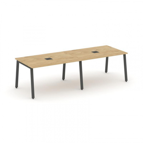 Style Project Стол переговорный SN-6A.SPRG-014 Тиквуд Светлый/Металл Белый 3160*980*750 фото 19