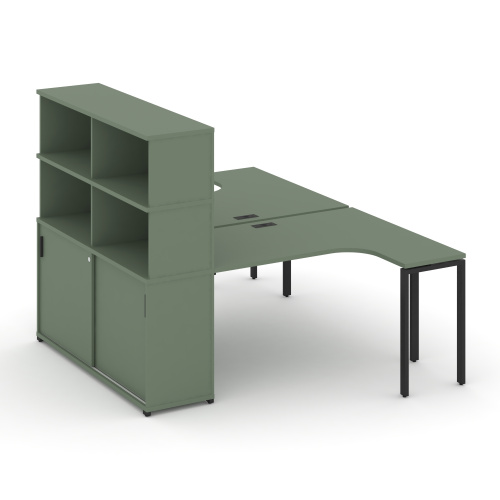 Бенч-система с опорным шкафом-купе с надставкой Concept CN.DSA-222