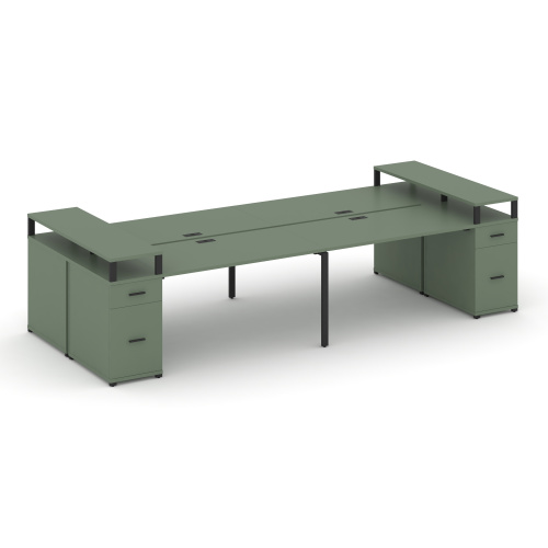 Бенч-система на 4 места с 2 опорными тумбами Concept CN.DRS-447