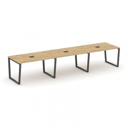 Style Project Стол переговорный SN-6T2.SPRG-021 Акация Лорка/Металл Антрацит/Заглушка Металл Антраци фото 22