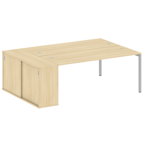 Бенч-система с шкафом-купе на П-обр. м/к Metal System Quattro 40БП.РС-СШК-1.5 фото 14