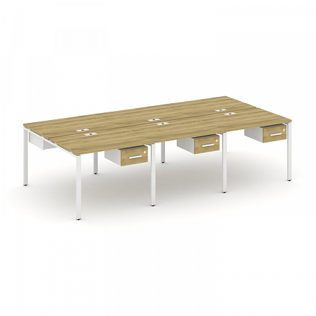 Бенч-система на 6 мест с подвесными тумбами Concept CN.DRS-149