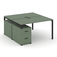 Бенч-система на 2 места с опорной тумбой Concept CN.DRS-306