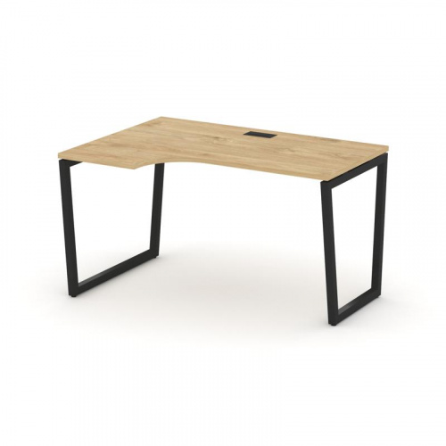 Style Project Стол рабочий эргоном. SN-4T2.SPA-022(L) Акация Лорка/Металл Антрацит/Заглушка Пластик