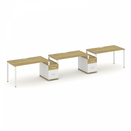 Бенч-система на 3 места с 2 опорными тумбами Concept CN.ORS-331