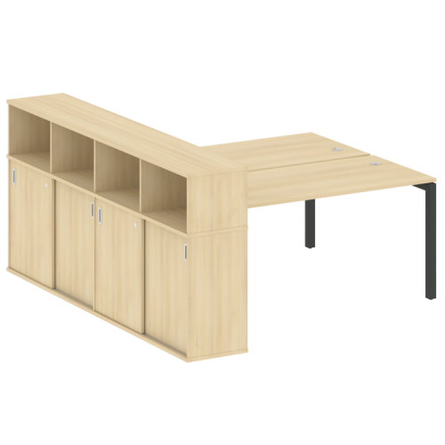 Бенч-система с шкафом-купе на П-обр. м/к Metal System Quattro 50БП.РС-СШК-4.4 фото 10