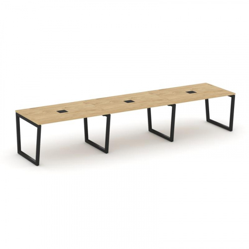 Style Project Стол переговорный SN-5T2.SPRG-024 Акация Лорка/Металл Антрацит/Заглушка Металл Антраци Style Project Стол переговорный SN-5T2.SPRG-024 Акация Лорка/Металл Антрацит/Заглушка Металл Антраци