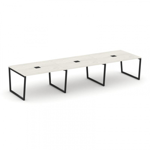 Style Project Стол переговорный SN-4T2.SPRG-052 Акация Лорка/Металл Антрацит/Заглушка Металл Антраци фото 7