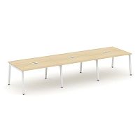 Style Project Стол переговорный SN-5A.SPRG-054 Акация Лорка/Металл Белый 4740*1180*750